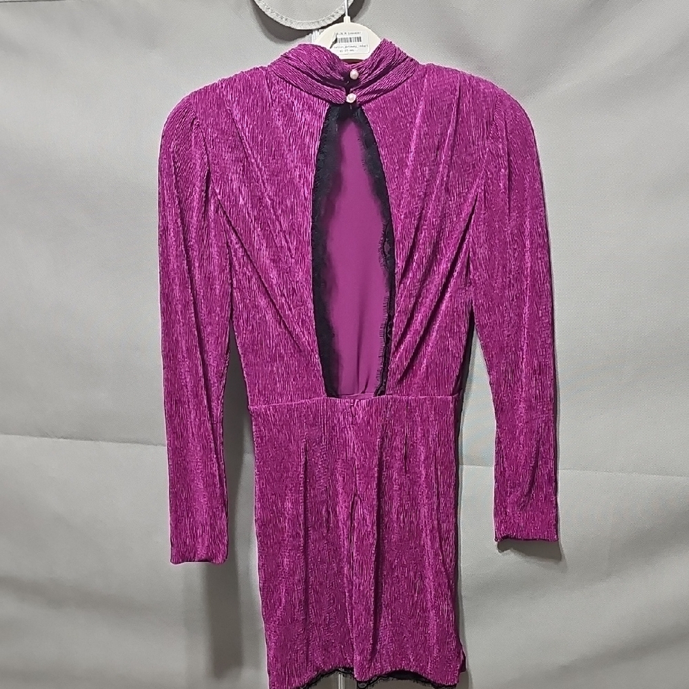 SAYLOR Vibrant Purple Long Sleeve Dress - Picture 3 of 5